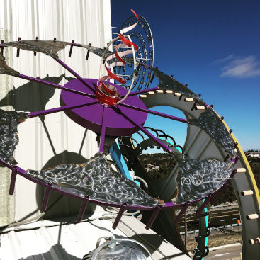 Large purple gear on The Industrial Machine by RTDavis